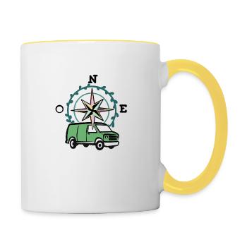 VAN LIFE - Mug contrasté - blanc/jaune - Droite