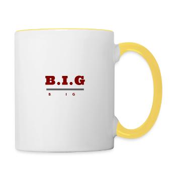 Belive in God - Tasse zweifarbig - Weiß/Gelb - Rechts