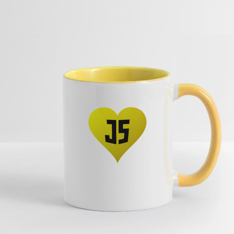 Coeur JavaScript Mug contrasté