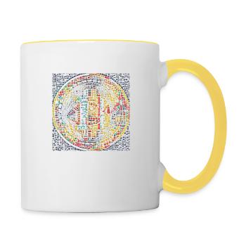 Bitcoin - Tasse zweifarbig - Weiß/Gelb - Rechts