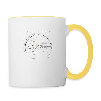 Circle Attersee - Contrasting Mug - white/yellow - Right