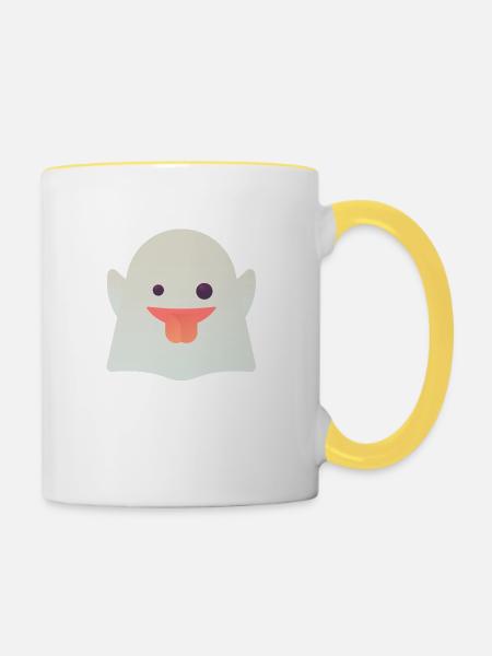 Geister-Baby - Tasse zweifarbig - Weiß/Gelb
