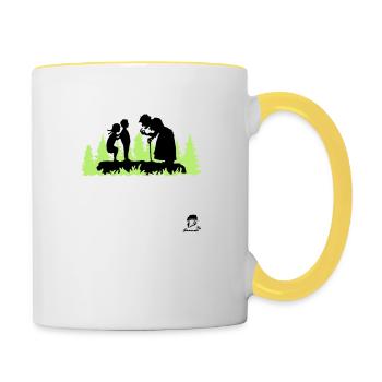 Hansel and Gretel in the Witch Forest - Contrasting Mug - white/yellow - Right