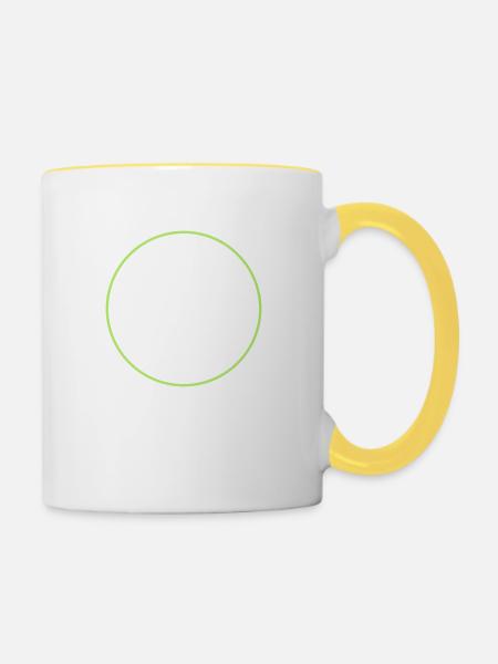 farmer kreis - Tasse zweifarbig - Weiß/Gelb