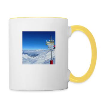 Alps route - Contrasting Mug - white/yellow - Right