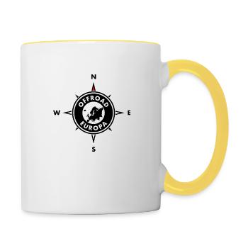 Offroad Compass Europe - Tasse zweifarbig - Weiß/Gelb - Rechts