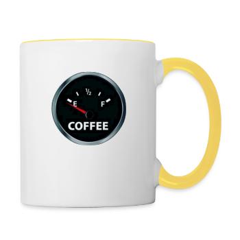 Coffee Fuel - Contrasting Mug - white/yellow - Right