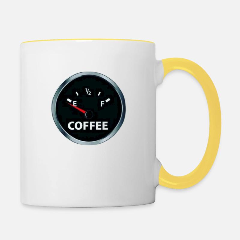 Kaffee-Brennstoff - Tasse zweifarbig - Weiß/Gelb