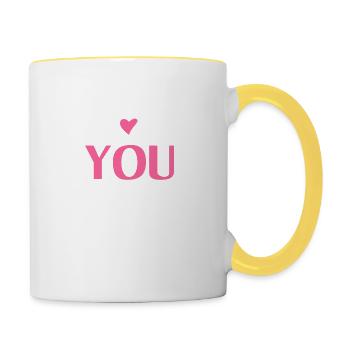 I love you Daddy - Tasse zweifarbig - Weiß/Gelb - Rechts