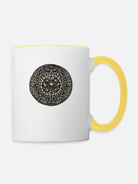 Maya - Tasse zweifarbig - Weiß/Gelb