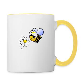 Abeille - Mug contrasté - blanc/jaune - Droite