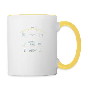 Animal of the World - Tasse zweifarbig - Weiß/Gelb - Rechts