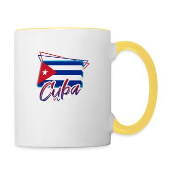 Kuba - Tasse zweifarbig - Weiß/Gelb - Rechts