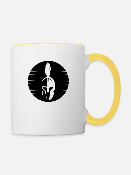 spartaner - Tasse zweifarbig - Weiß/Gelb