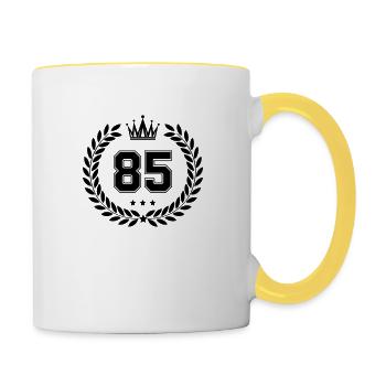 wappen 85 - Tasse zweifarbig - Weiß/Gelb - Rechts