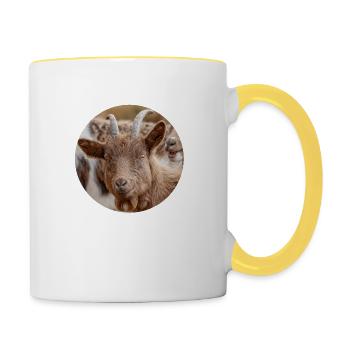 Happy Goat - Contrasting Mug - white/yellow - Right