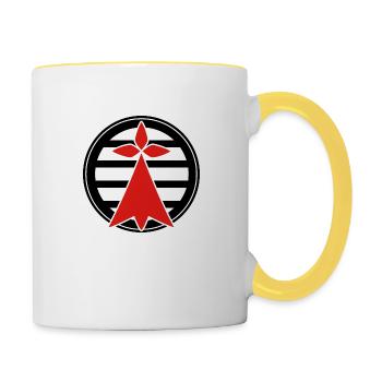 hermine 2 - Mug contrasté - blanc/jaune - Droite