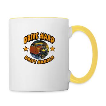 Hot Rod - Contrasting Mug - white/yellow - Right