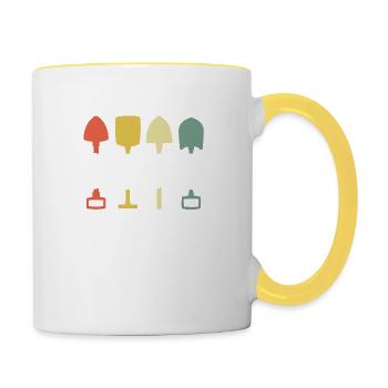 Garten Gartenarbeit Gärtner - Tasse zweifarbig - Weiß/Gelb - Rechts