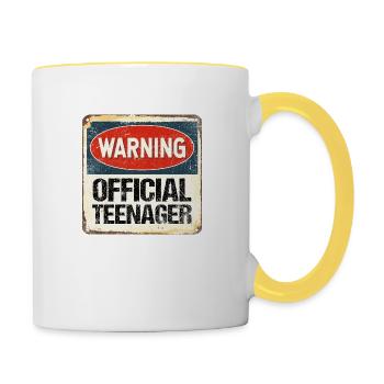 Official Teenager 13. Geburtstag 13 Jahre - Tasse zweifarbig - Weiß/Gelb - Rechts
