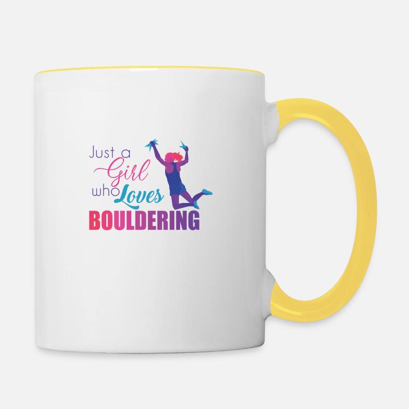 Bloc - Mug contrasté - blanc/jaune