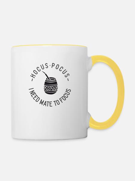 Yerba MateTea - Hocus Pocus - Tasse zweifarbig - Weiß/Gelb