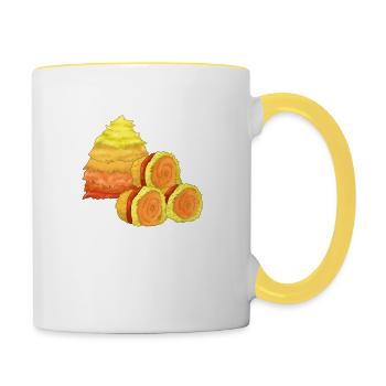 Bale of hay - Contrasting Mug - white/yellow - Right
