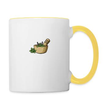 Herbs Crazy Herbs Lady - Contrasting Mug - white/yellow - Right