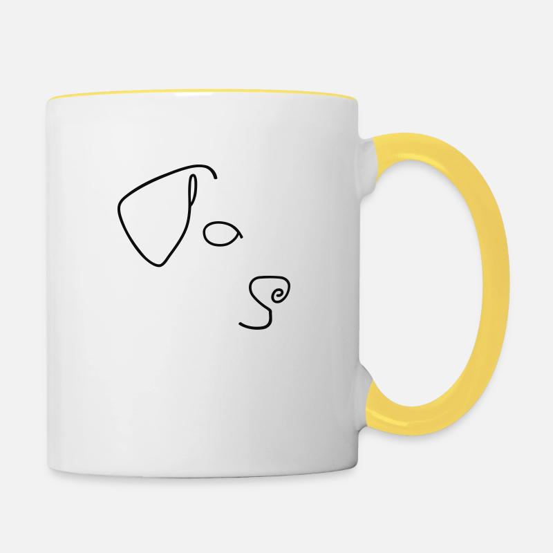 minimal labrador retriever - Tasse zweifarbig - Weiß/Gelb