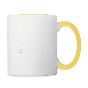 Mamie chasseuse cadeau noel humour chasse peche - Mug contrasté - blanc/jaune - Droite