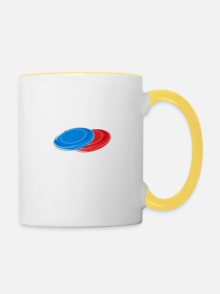 Disc Golf Disc-Golf - Tasse zweifarbig - Weiß/Gelb