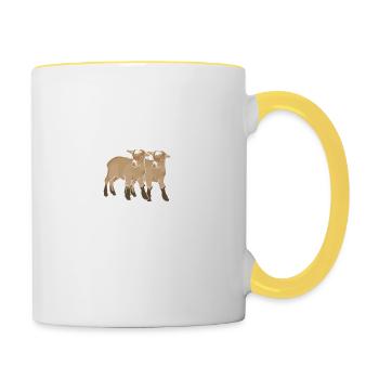 Éleveur de chèvres - Mug contrasté - blanc/jaune - Droite