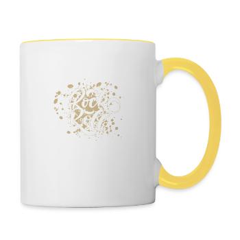Rock and roll - Contrasting Mug - white/yellow - Right