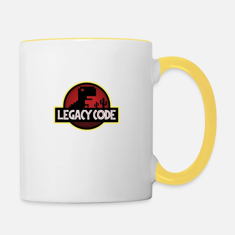 Legacy-Code - Tasse zweifarbig - Weiß/Gelb