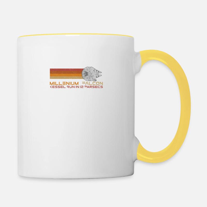 12 parsecs - Mug contrasté - blanc/jaune