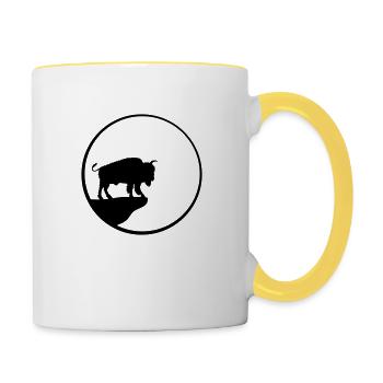 Bison Cliff Moon - Contrasting Mug - white/yellow - Right