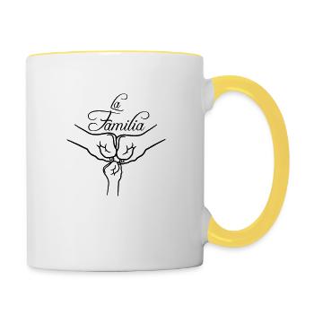 Bébé La Familia - Mug contrasté - blanc/jaune - Droite