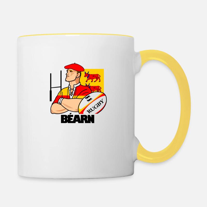 Rugby Béarn - Mug contrasté - blanc/jaune