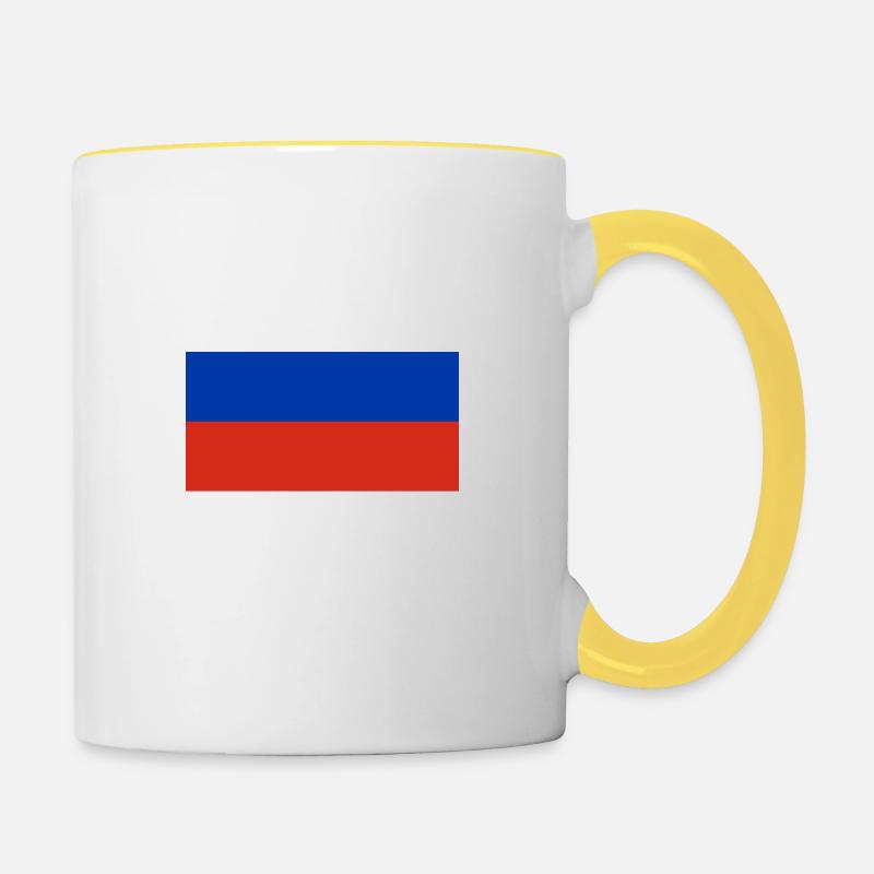 Russie - Mug contrasté - blanc/jaune