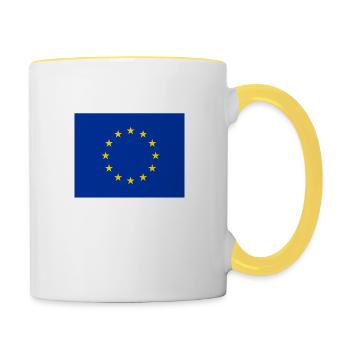 European Union flag - Contrasting Mug - white/yellow - Right