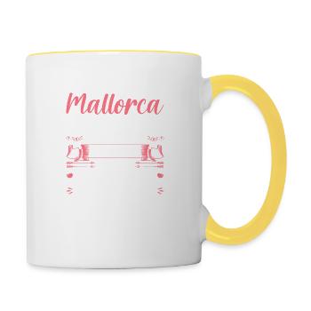 Mallorca Girls Trip Goldstrand Malle Mallorca - Tasse zweifarbig - Weiß/Gelb - Rechts
