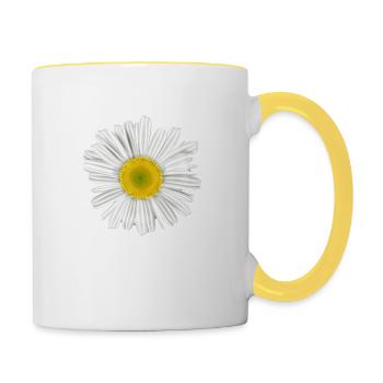 daisy flower of spring - Contrasting Mug - white/yellow - Right
