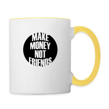 Dire Circle Money - Mug contrasté - blanc/jaune - Droite