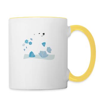 Ourson polaire - Mug contrasté - blanc/jaune - Droite
