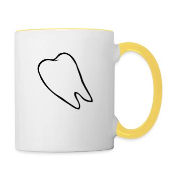 Lost Molar Comic - Contrasting Mug - white/yellow - Right