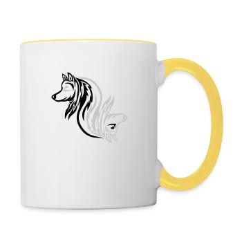 Good Bad Wolf - Contrasting Mug - white/yellow - Right