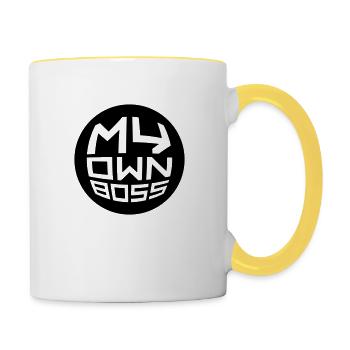 My Own Boss - Tasse zweifarbig - Weiß/Gelb - Rechts