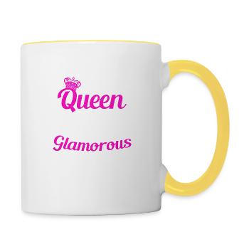 Geburtstag Königin wird 60 60. Geburtstag Frauen - Tasse zweifarbig - Weiß/Gelb - Rechts