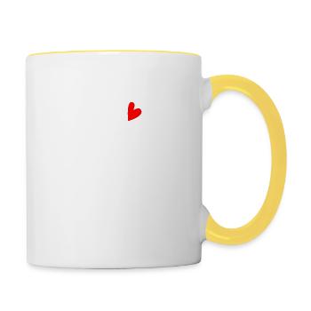 Father and his DAUGHTER - Contrasting Mug - white/yellow - Right