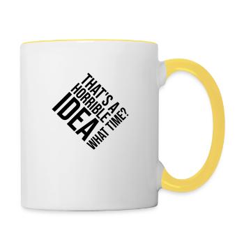 Thats a horrible Idea - Contrasting Mug - white/yellow - Right